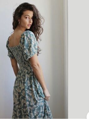 Free People Ellie Printed Floral Midi Dress